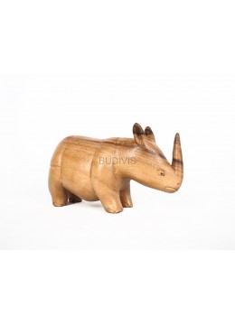 wholesale bali Wooden Rhinoceros Model Mini Home Decoration, Home Decoration