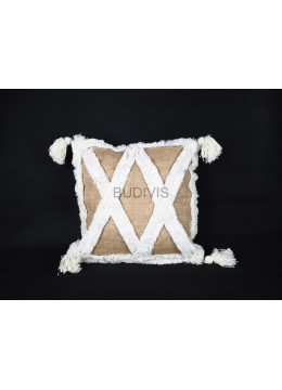wholesale bali Best Quality Bohemian Burlap Macrame Hand Knitted Pillowcase, Handicraft