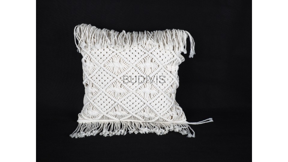 Custom Macrame Hand Knitted Boho Style Pillowcase
