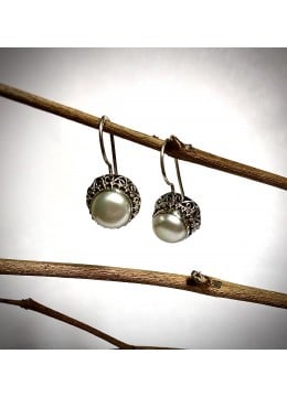 wholesale bali 925 Sterling Silver Drop Diameter Ball Teardrop Earrings, Costume Jewellery