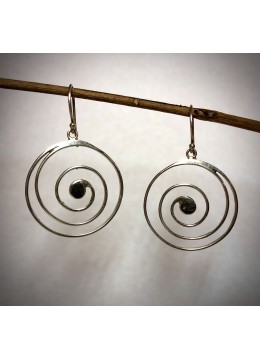 wholesale bali Triple Spiral Silver Earrings, Sterling Silver Hoop Earrings, Costume Jewellery