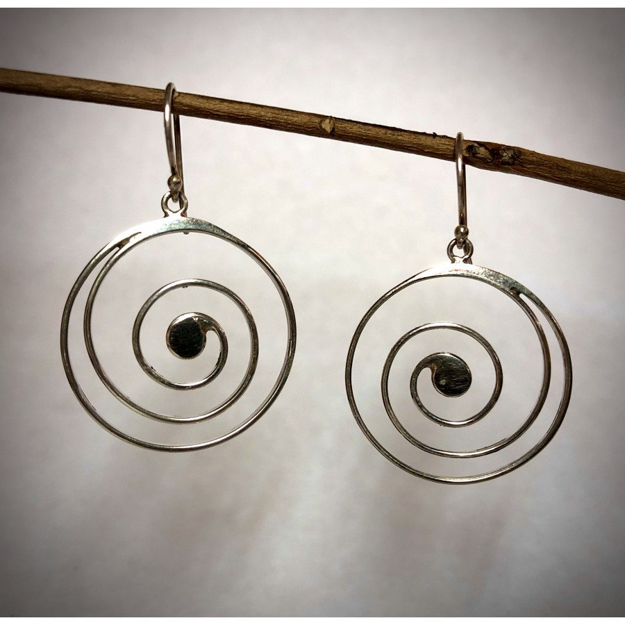 Wholesale Jewelry Lot 6 Pairs silver color 2.25 inch Hoop fashion earrings  #1 - SellersHub.io