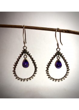 Image of Tear Drop Style With Onyx Gemstone Sterling Silver 925 Earring Costume Jewellery Source: CV.Budivis in Bali, Indonesia