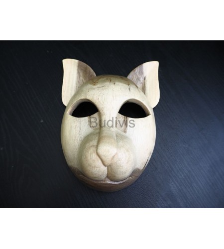 Cat Wooden Mask Decoration