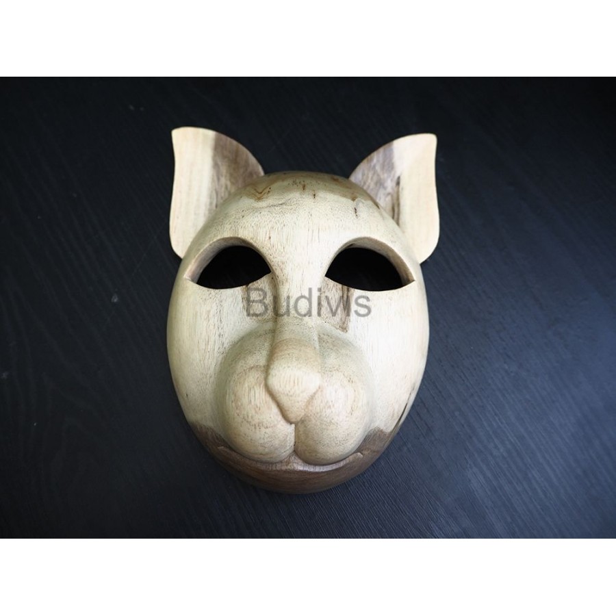 Cat Wooden Mask Decoration
