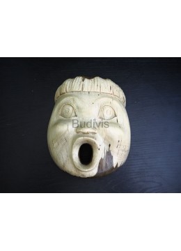 wholesale bali Funny Little Kid Face Wooden Mask Decoration, Home Decoration