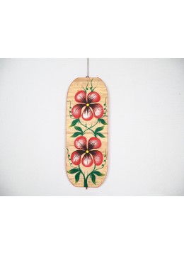 wholesale bali Wind Spinner With Red Flower Hand Painting, Accept Custom Painting, Garden Decoration