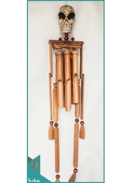 wholesale bali Wholesale Garden Hanging Skull Bamboo Wind Chimes, Bamboo Crafts