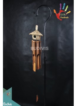 wholesale bali Best Out Door Hanging Natural Bamboo Wind Chimes Bird House, Bamboo Crafts