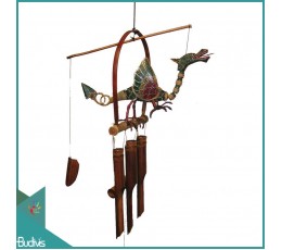 Image of Production Out Door Hanging Dragon Dot Painted Bamboo Wind Chimes Bamboo Crafts Source: CV.Budivis in Bali, Indonesia