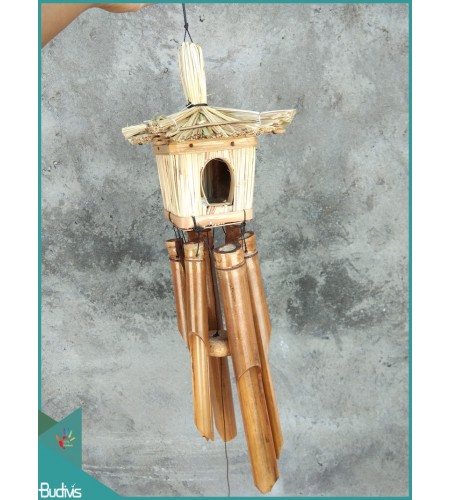 Indonesia Outdoor Hanging Bird House Bamboo Wind Chimes