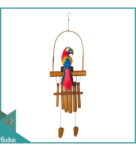 Best Style Outdoor Hanging Parrot Bamboo Wind Chimes