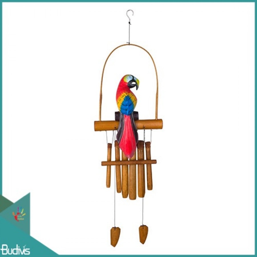 Best Style Outdoor Hanging Parrot Bamboo Wind Chimes