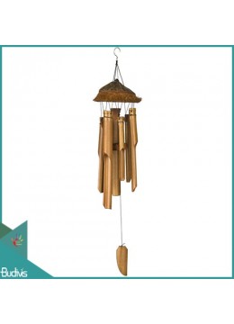 wholesale bali Indonesia Out Door Hanging Regular Coco Raw Bamboo Wind Chimes, Bamboo Crafts
