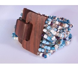 Image of Beaded Bracelet Wood Clasp Clearance Source: CV.Budivis in Bali, Indonesia