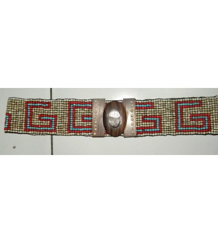 Elastic Beaded Bali Belt For Women With Wooden Clasp Buckle, Beaded Elastic Stretch Belt With Wood Buckle, Colorful, Belt, Handmade, Stretchy Bead Belt