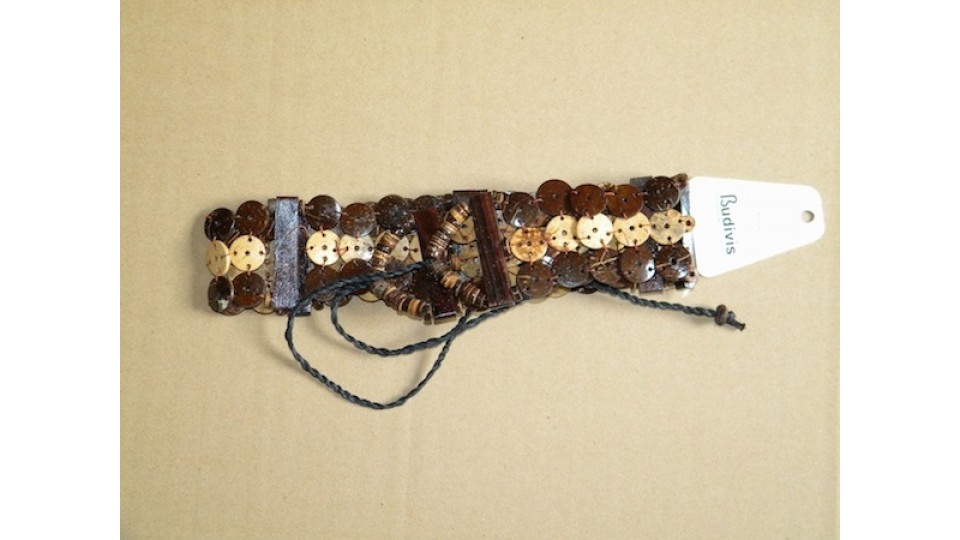 Natural Coconut Shell Belt From Coconut, Elastic Belt Coconut Beads, Coconut Shell Belt, Coconut Shell Belt With Wooden Clasp