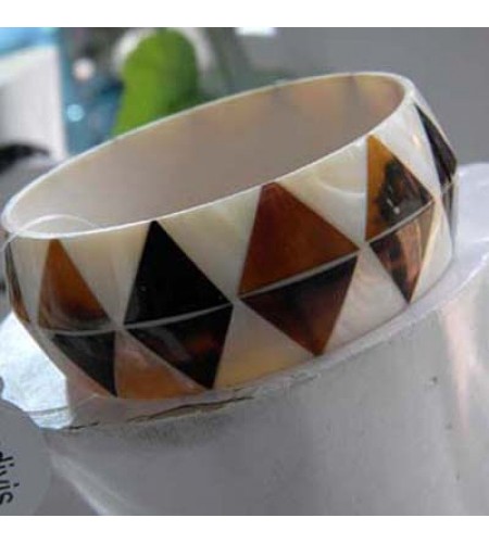 Mosaic Seashell Bracelet Vintage, Shell Bangle Bracelets, Shell Bracelet Inlay Handmade All Size