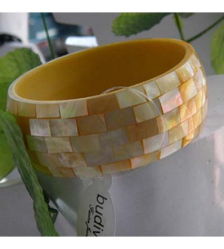 Mosaic Seashell Bracelet Vintage, Shell Bangle Bracelets, Shell Bracelet Inlay Handmade All Size