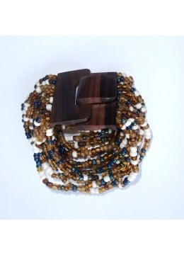 wholesale bali Beaded Bracelet Wood Buckle, Costume Jewellery