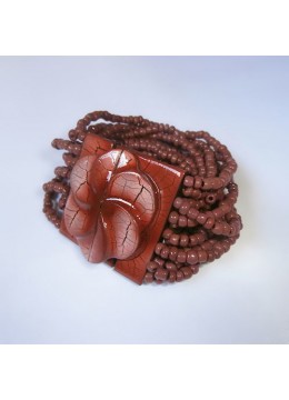Image of Beaded Wood Buckle Bracelet Costume Jewellery Source: CV.Budivis in Bali, Indonesia