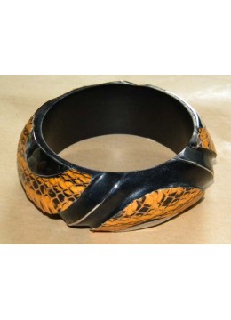 wholesale bali Wooden Bangle Leather Snake, Costume Jewellery