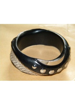 Image of Wooden Bangle Leather Snake Costume Jewellery Source: CV.Budivis in Bali, Indonesia