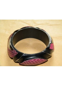 wholesale bali Wood Bangle Leather Snake, Costume Jewellery