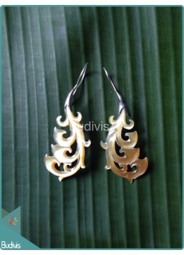 wholesale bali Koru Style Seashell Body Piercing Sterling Silver Hook 925, Costume Jewellery
