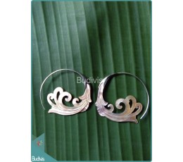 Image of Flower Koru Style Earrings Sterling Silver Hook 925 Costume Jewellery Source: CV.Budivis in Bali, Indonesia