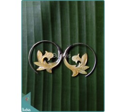 Image of Wooden Black Wing Earrings Sterling Silver Hook 925 Costume Jewellery Source: CV.Budivis in Bali, Indonesia