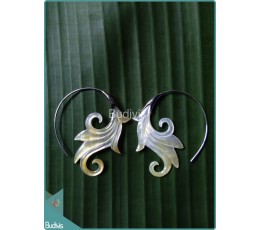 Image of Lotus Flower Earrings Sterling Silver Hook 925 Costume Jewellery Source: CV.Budivis in Bali, Indonesia
