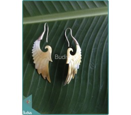 Image of Pearl Shell Carved Earrings Sterling Silver Hook 925 Costume Jewellery Source: CV.Budivis in Bali, Indonesia