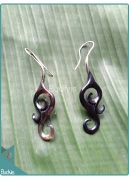 wholesale bali Horn Tribal Earrings Sterling Silver Hook 925, Costume Jewellery