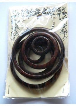 wholesale bali Wood Earring Triple, Costume Jewellery