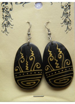 wholesale bali Unique Wood Earring, Costume Jewellery