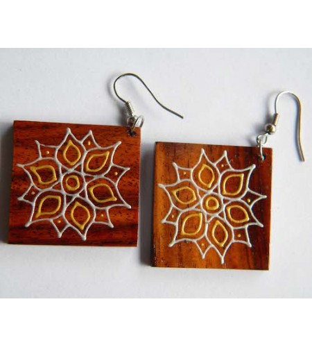 Wood Earring Natural