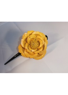 Image of Hair Clip Leather Flower Costume Jewellery Source: CV.Budivis in Bali, Indonesia