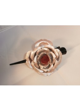 wholesale bali Hair Clip Leather Flower, Costume Jewellery