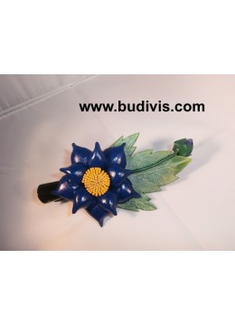 wholesale bali Hair Clip Leather Flower, Costume Jewellery