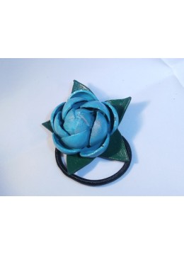 wholesale bali Hair Tie Leather Flower, Costume Jewellery