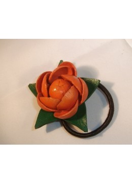 wholesale bali Hair Tie Leather Flower, Costume Jewellery