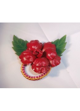 Image of Hair Tie Leather Flower Costume Jewellery Source: CV.Budivis in Bali, Indonesia
