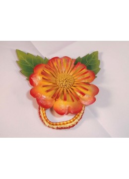 wholesale bali Hair Tie Leather Flower, Costume Jewellery