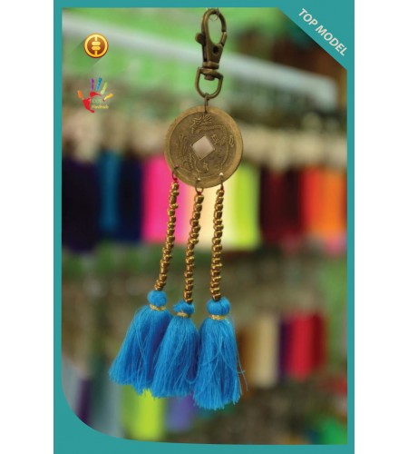 New! China Coin Tassel Keychain