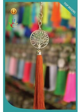 wholesale bali Bali Art Tree Tassel Keychain, Costume Jewellery