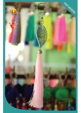 wholesale bali Art Leaf Tassel Keychain, Costume Jewellery