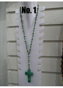wholesale bali Beaded Necklace Stone Cross, Costume Jewellery