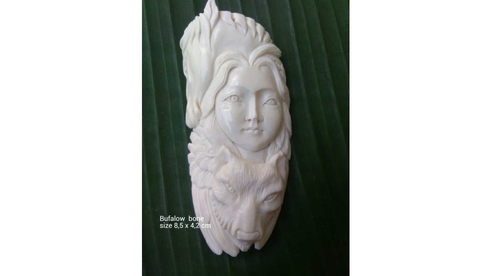 From Bali Ox Bone Carved Pendent Factory Price