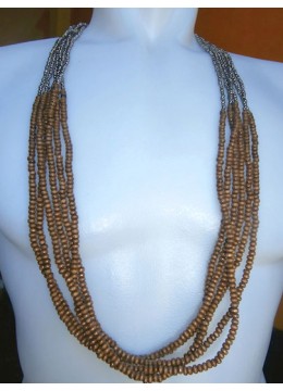 wholesale bali Multi Wooden Bead Necklace, Costume Jewellery